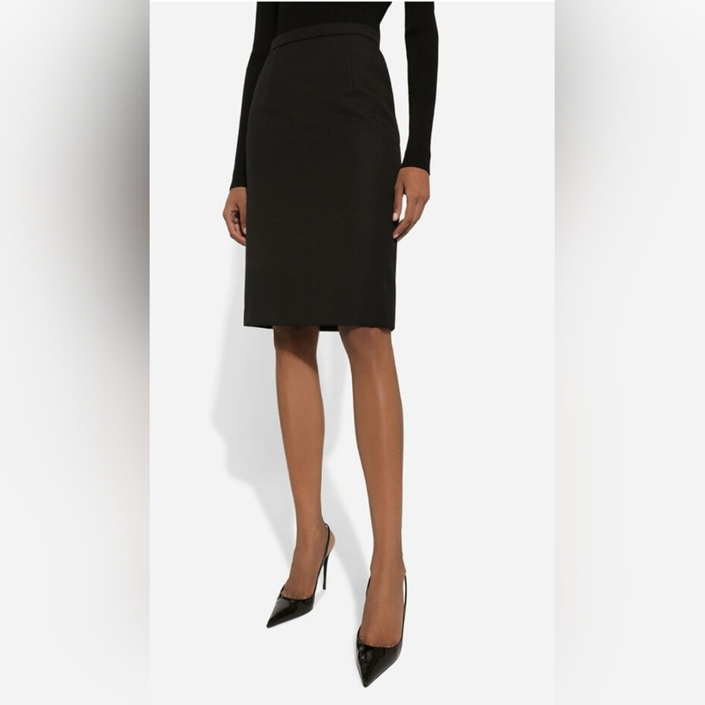 Dolce & Gabbana Authentic Knee Length Pencil Skirt Size 48 IT (12, L) Black